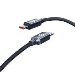 Cable USB 2.0 Tipo-C Subblim Optimus/ USB Tipo-C Macho - USB Tipo-C Macho/ Hasta 60W/ 480Mbps/ 1m/ Negro