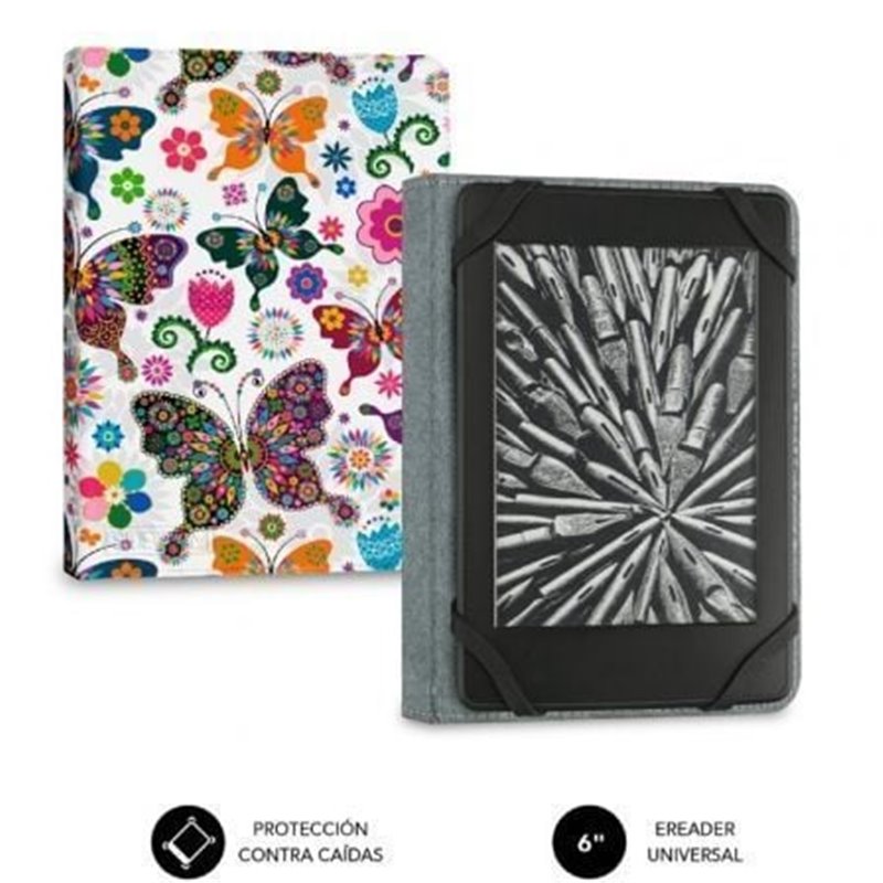 Funda para libro electr�nico Subblim 1EC010 Clever Ebook Case 6" Mariposas