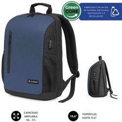 Mochila Subblim Xpand Air Padding Backpack para Port�tiles hasta 15.6"/ Puerto USB/ Azul