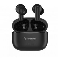 Auriculares Bluetooth Sunstech WAVEPODSBK con estuche de carga/ Autonom�a 4.5h/ Negros