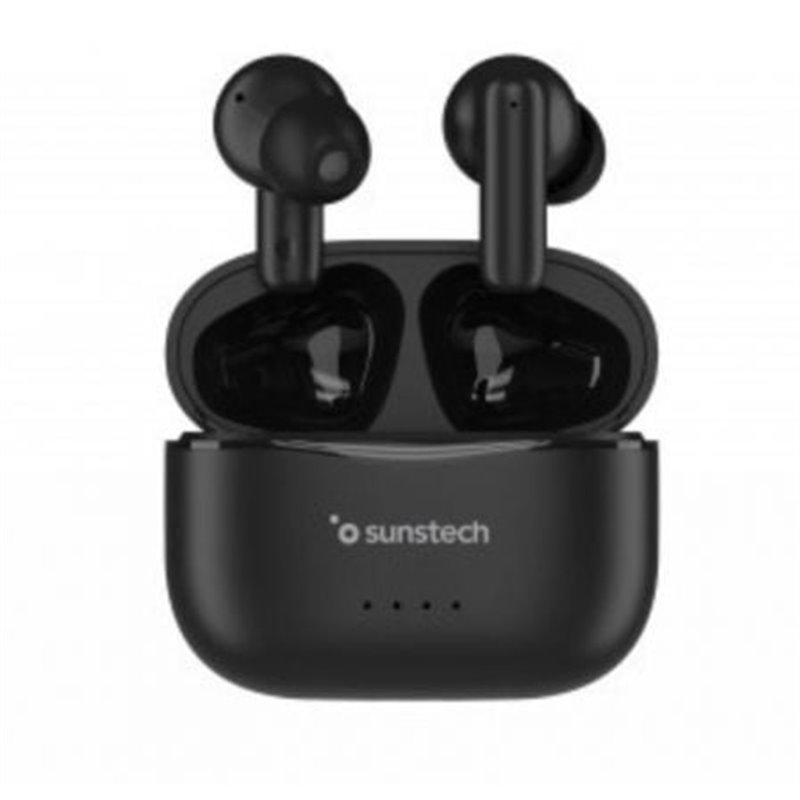 Auriculares Bluetooth Sunstech WAVEPODSBK con estuche de carga/ Autonom�a 4.5h/ Negros