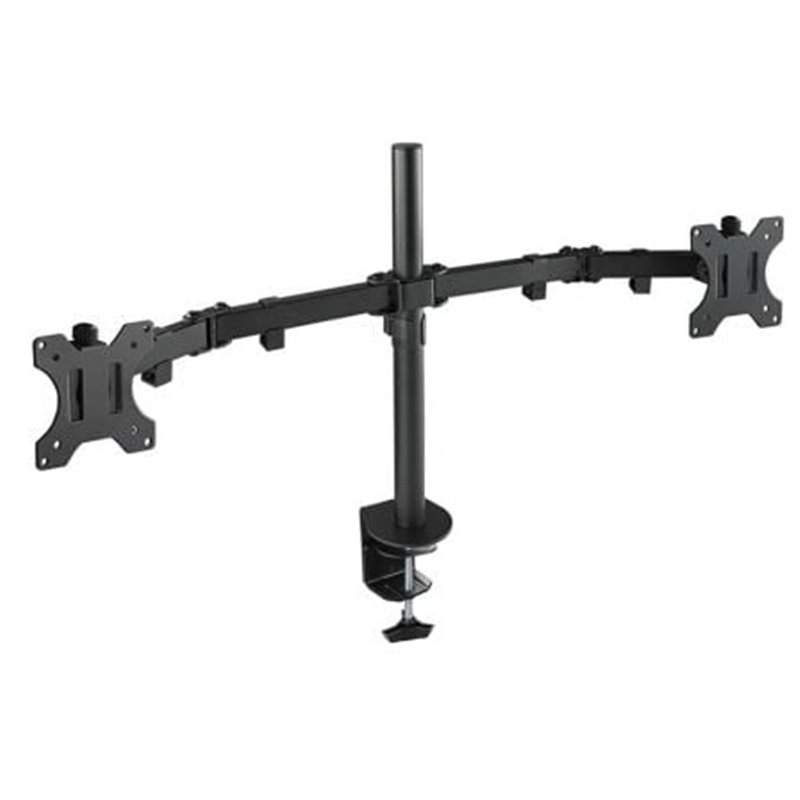 Soporte de Mesa para 2 Monitores TooQ DB1232TN-B/ Giratorio/ Inclinable/ hasta 8kg
