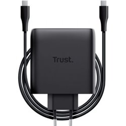 Cargador de Pared GaN Trust Maxo 100W/ 2xUSB Tipo-C/Incluye Cable USB Tipo-C/ 100W