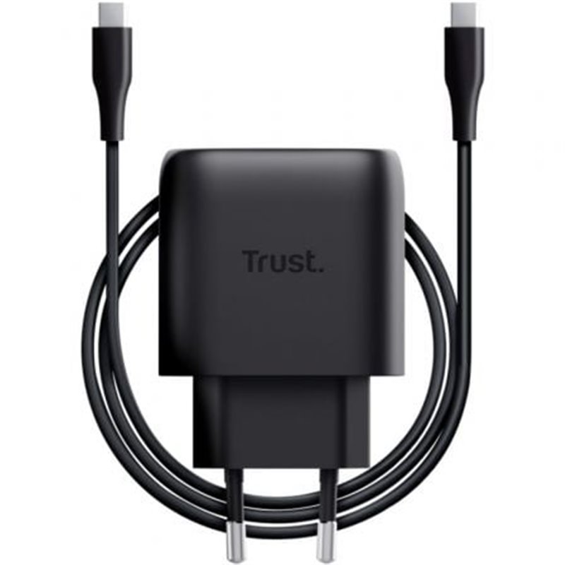 Cargador de Pared GaN Trust Maxo 45W Compatible con Samsung/ 1xUSB Tipo-C/ Incluye Cable USB Tipo-C/ 45W