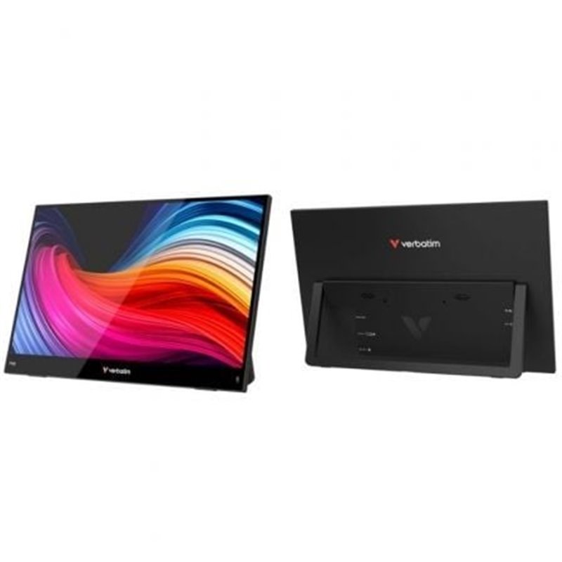 Monitor Port�til T�ctil Verbatim Touch Light 14"/ Full HD/ Multimedia/ Negro