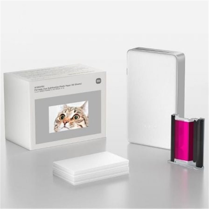 Papel Fotogr�fico para Sublimaci�n Xiaomi Portable Dye-Sublimation Photo Paper/ 5 x 7.6cm/ 50 Hojas