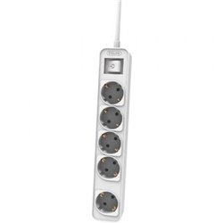 Regleta con Interruptor Philips CHP2154W/12/ 5 Tomas de corriente/ Cable 1.5m/ Blanco