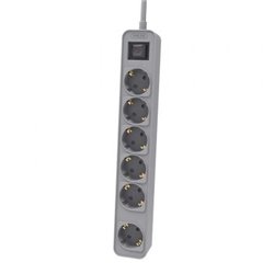 Regleta con Interruptor Philips CHP2164G/10/ 6 Tomas de corriente/ Cable 1.5m/ Gris