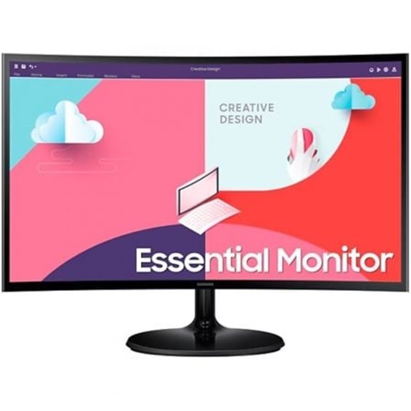 Monitor Profesional Curvo Samsung Essential Monitor S36C S27C364EAU/ 27"/ Full HD/ Negro