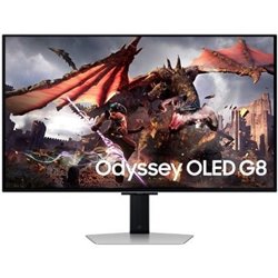 Monitor Gaming Samsung Odyssey OLED G8 S32DG802SU 32"/ 4K/ 0.03ms/ 240Hz/ OLED/ Multimedia/ Regulable en altura/ Gris