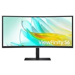 Monitor Profesional Ultraparon�mico Curvo Samsung ViewFinity S6 S34C652UAU 34"/ UWQHD/ Multimedia/ Regulable en Altura/ Negro