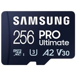 Tarjeta de Memoria Samsung Pro Ultimate 256GB microSD XC con Adaptador/ Clase 10/ 200MBs