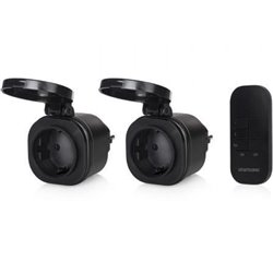 Set de Mini Enchufes para Exterior Smartwares SH4-99653/ Negros