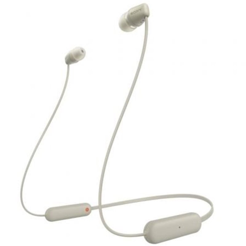 Auriculares Inal�mbricos Intrauditivos Sony WI-C100/ con Micr�fono/ Bluetooth/ Beige
