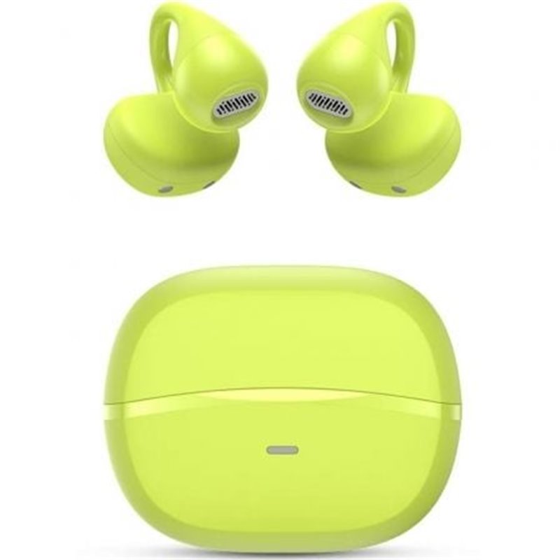 Auriculares Bluetooth SPC Boost Clip con estuche de carga/ Autonom�a 6h/ Verdes Lima