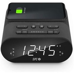 Despertador SPC Frodi QI/ Radio FM/ Base de carga Inal�mbrica