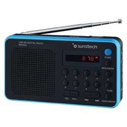 Radio Port�til Sunstech RPDS32BL/ con Bater�a/ Negra y Azul