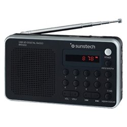 Radio Port�til Sunstech RPD32SL/ con Bater�a/ Negra y Plateada