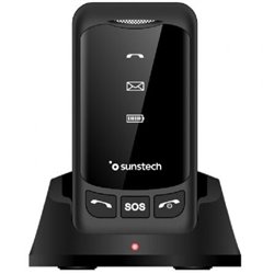Tel�fono M�vil Sunstech CELT25BK para Personas Mayores/ Negro