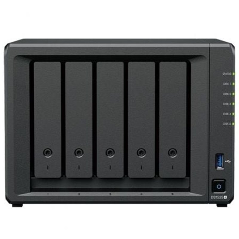 NAS Synology Diskstation DS1525+/ 5 Bah�as 3.5"- 2.5"/ 8GB DDR4/ Formato Torre