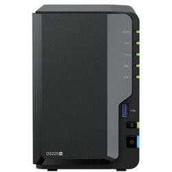 NAS Synology Diskstation DS225+/ 2 Bah�as 3.5"- 2.5"/ 2GB DDR4/ Formato Torre