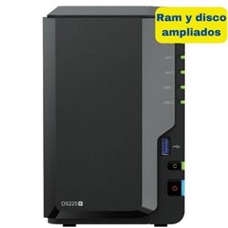 NAS Synology Diskstation DS225+/ 2 Bah�as 3.5"- 2.5"/ 6GB DDR4/ 8TB/ Formato Torre
