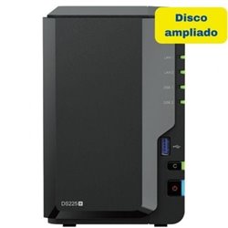NAS Synology Diskstation DS225+/ 2 Bah�as 3.5"- 2.5"/ 2GB DDR4/ 8TB/ Formato Torre