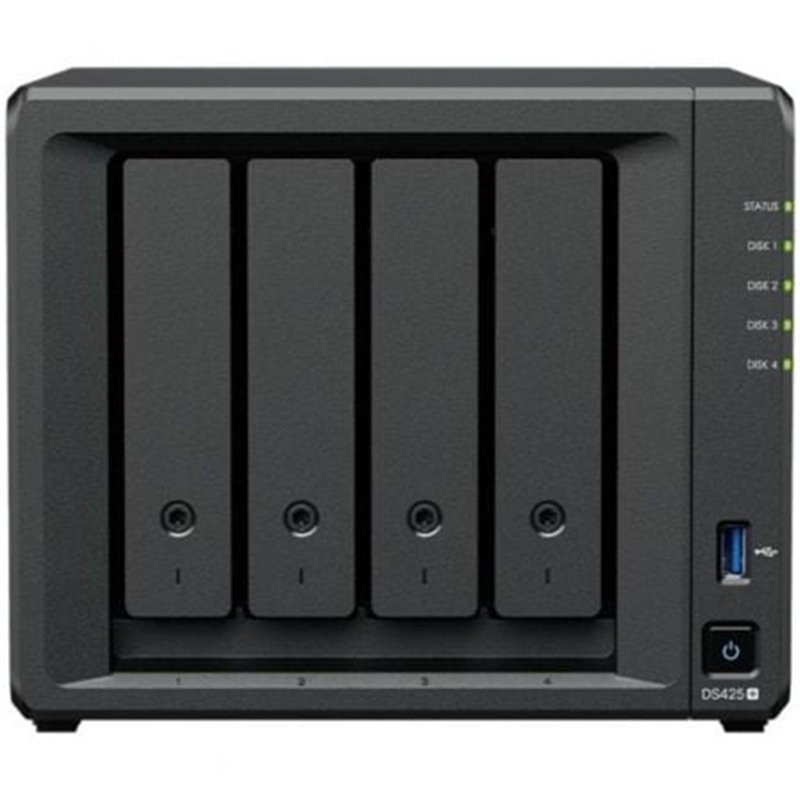 NAS Synology Diskstation DS425+/ 4 Bah�as 3.5"- 2.5"/ 2GB DDR4/ Formato Torre