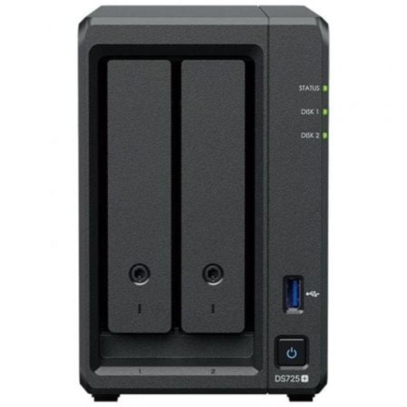NAS Synology Diskstation DS725+/ 2 Bah�as 3.5"- 2.5"/ 4GB DDR4/ Formato Torre