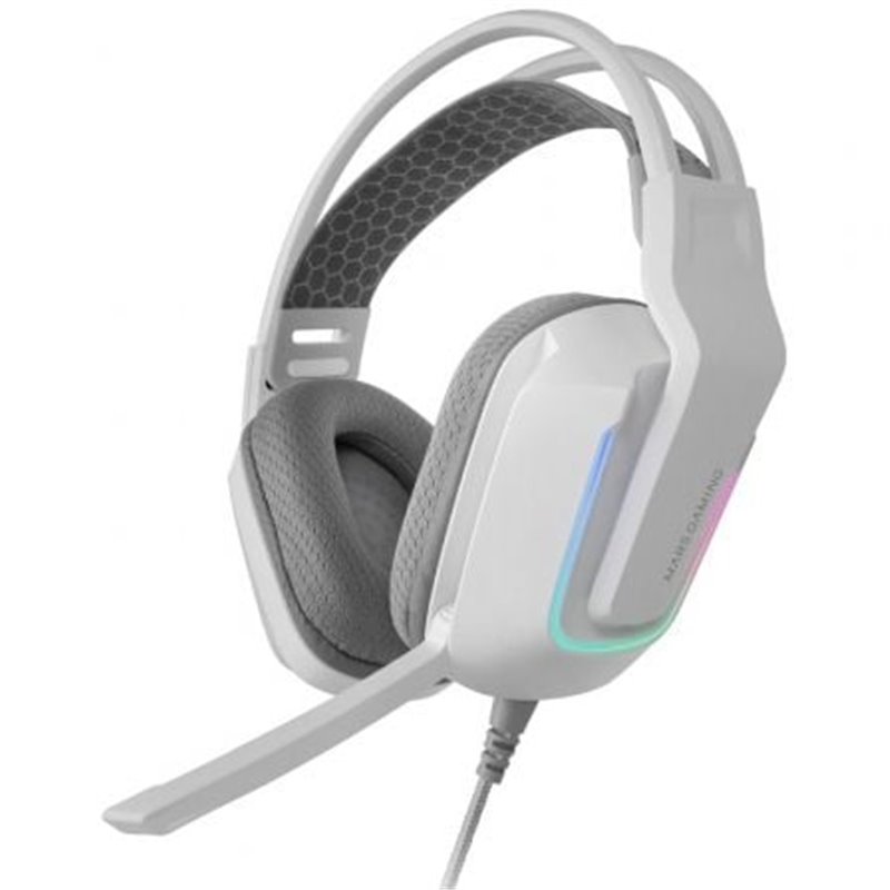 Auriculares Gaming con Micr�fono Mars Gaming MH-Strike/ Jack 3.5/ USB/ Blancos