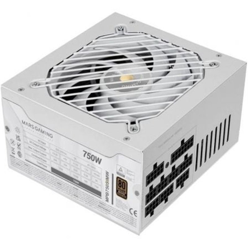 Fuente de Alimentaci�n Mars Gaming MPB750SIM/ 750W/ Ventilador 14cm/ 80 Plus Bronze/ Blanca