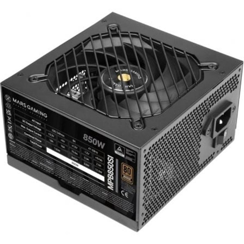 Fuente de Alimentaci�n Mars Gaming MPB850SI/ 850W/ Ventilador 12cm/ 80 Plus Bronze