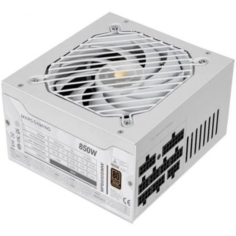 Fuente de Alimentaci�n Mars Gaming MPB850SIM/ 850W/ Ventilador 14cm/ 80 Plus Bronze/ Blanca