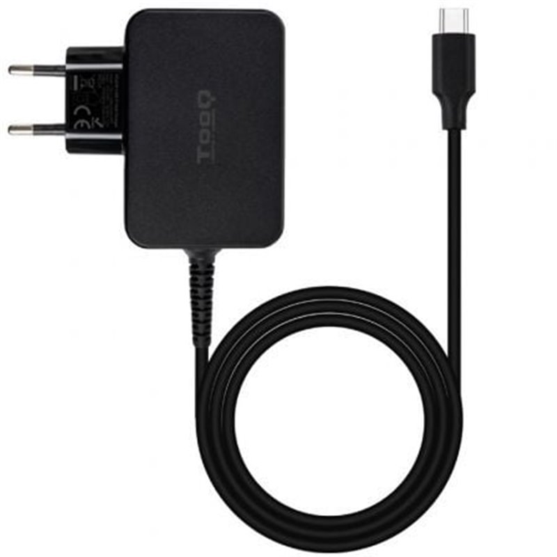 Cargador de Port�til GaN TooQ TQLC-USBCGAN45PD USB Tipo-C/ 45W/ Autom�tico/ Voltaje 5-20V
