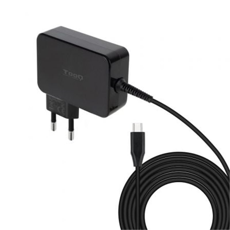 Cargador de Port�til GaN TooQ TQLC-USBCGAN90PD USB Tipo-C/ 90W/ Autom�tico/ Voltaje 5-20V