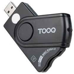 Lector de DNI, Tarjetas Inteligentes, SD y MicroSD TooQ TQR-3012B/ USB 2.0/ Negro