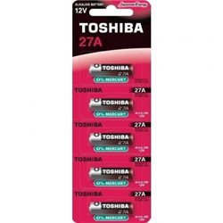Pack de 5 Pilas 12V Toshiba 27A/ 12V/ Alcalinas