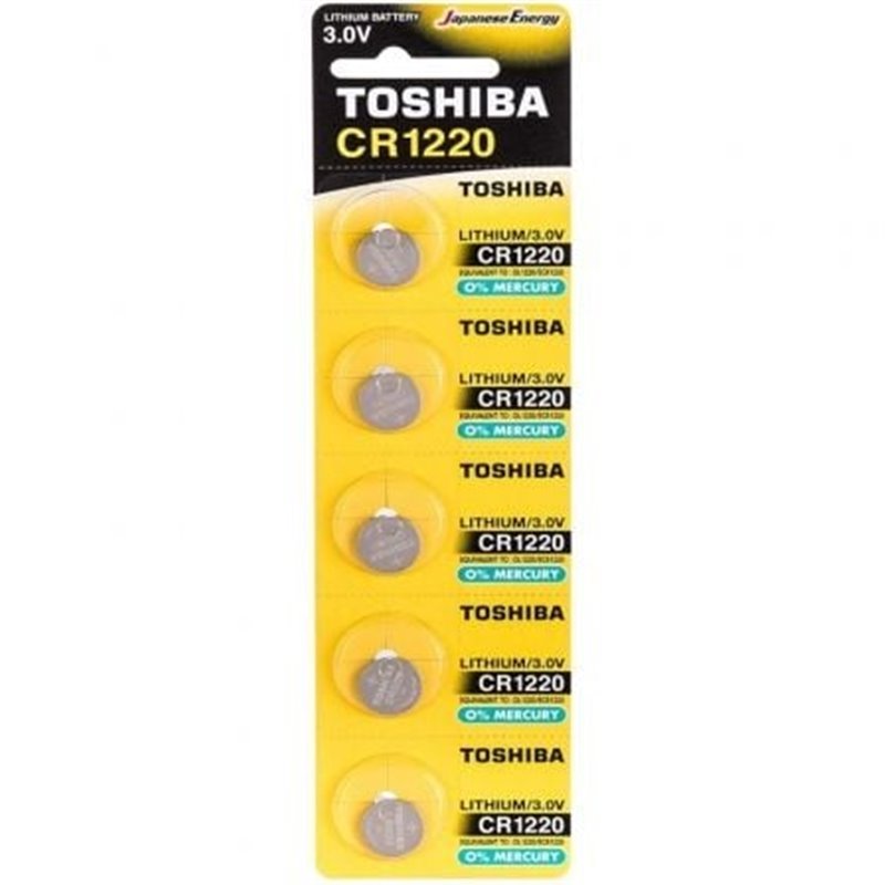 Pack de 5 Pilas de Bot�n Toshiba CR1220/ 3V