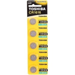 Pack de 5 Pilas de Bot�n Toshiba CR1616/ 3V