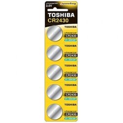 Pack de 5 Pilas de Bot�n Toshiba CR2430/ 3V/ Alcalinas