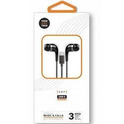 Auriculares Intrauditivos Tech One Tech earTECH TEC1305/ con Micr�fono/ USB Tipo-C/ Negros