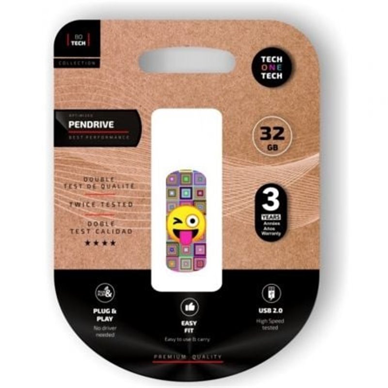 Pendrive 32GB Tech One Tech Emoji gui�o USB 2.0