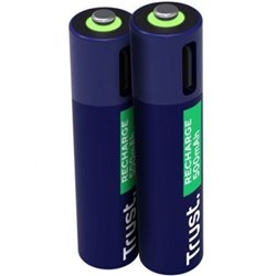 Pack de 2 Pilas AAA Trust 25585/ Recargables