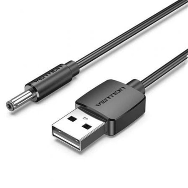 Cable Alimentaci�n Vention CEXBF/ USB Macho - DC 3.5mm Macho/ 1m/ Negro
