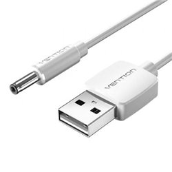 Cable Alimentaci�n Vention CEXWF/ USB Macho - DC 3.5mm Macho/ 1m/ Blanco
