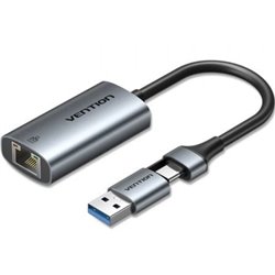 Adaptador USB/USB Tipo-C - RJ45 Vention CFQHB/ 1000Mbps