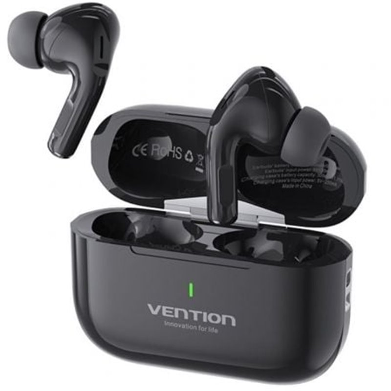 Auriculares Bluetooth Vention Echo Lite E11 con estuche de carga/ Autonom�a 6h/ Negros