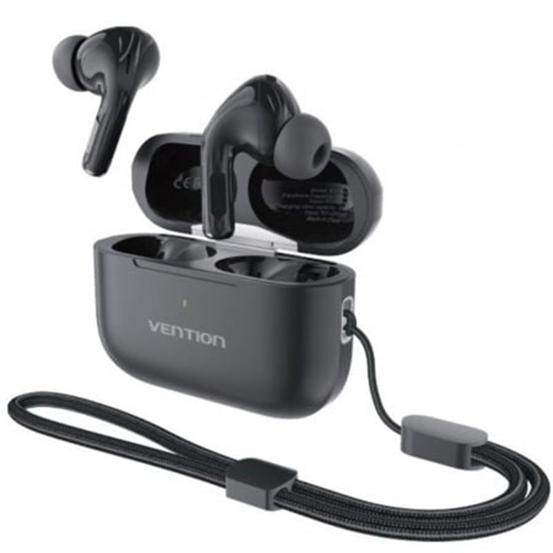 Auriculares Bluetooth Vention Echo Lite E11 Plus con estuche de carga/ Autonom�a 30h/ Negros