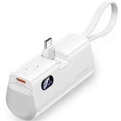 Powerbank 4800mAh Vention FHQW0/ 22.5W/ Blanca
