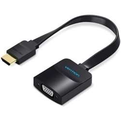 Conversor Vention 74346/ HDMI Macho/ VGA Hembra - Jack 3.5 Hembra/ 20cm/ Negro